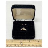 14 Karat Gold Diamond Wedding Band Set