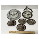 Assorted Vintage Sterling Silver Accented Dishes