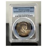 1957 Franklin Half PCGS Genuine Questionable Color