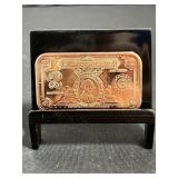 $2 Silver Certificate Design 1 Oz Copper Bar