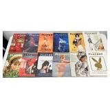 12 1963 Playboy Magazines