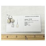 14 Karat White Gold Mintabie Jelly Opal Earrings