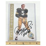 Paul Hornung Autographed Oversized Card with Coa