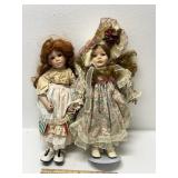 2 Vintage Porcelain Dolls