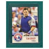 Tom Brady MLB Draft Baseball Promo Card