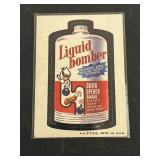 Original Wacky Pack 1973 Liquid Bomber