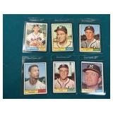 1961 Milwaukee Braves 6 Card Lot