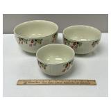 Hall's Crocus Pattern Ceramic Nesting Mixing Bowl