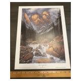 Derk Hansen 'Where Trails End' Mountain Waterfall