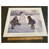 Robert Duncan 'Winter Monument' Children Snowman P