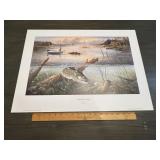 Ray Mertes 'Triple Tease Musky' Fishing Print