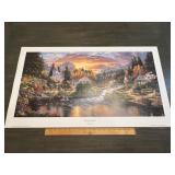 Derk Hansen 'Morning Sunlight' Village Landscape P