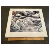 Kevin Daniel 'Adornment of Winter' Blue Jay Print
