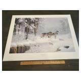 Leo Stans 'Morning Solitude' Wolf Wildlife Print