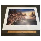 David Krech 'Peaceful Haven' Cabin Wildlife Print