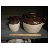 Stoneware Pitcher And Teapot Lot