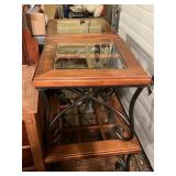 Metal And Glass Coffee Table & 2 End Tables