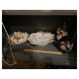 Shelf Decor Lot With Shell Dish