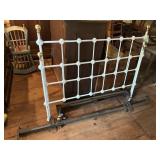 Antique White Iron Twin Bed Frame