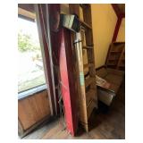 Primitive Grain Chute & Farm Tool Lot