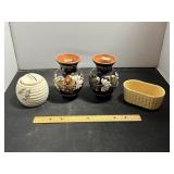 Decorative Vase And Container Lot