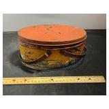 Orange Tin Litho Container