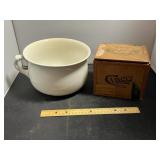 Ironstone Chamber Pot And Cigar Box