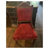 Red Upholstered Side Chair