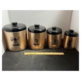 4 Piece Metal Kitchen Canister Set