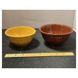 2 Oven Watt Ware Pottery Mixing Bowls