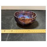 Purple Carnival Glass Bowl