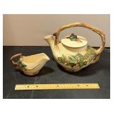 McCoy Ceramic Teapot And Creamer Set