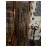 Antique Golf Clubs Mounted On Board
