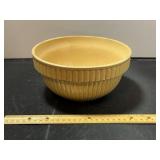 Yellow Ribbed Stoneware Mixing Bowl