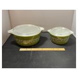 Pyrex Spring Blossom Green Casserole Bowl Set