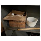 White Ironstone Chamber Pot And Box