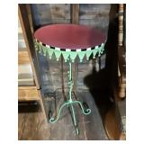 Small Red And Green Metal Plant Stand