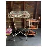 Metal Patio Plant Stand Shelf