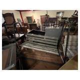 Gray Wood Bench Or Porch Swing