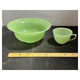 Fire-King Jadeite Bowl And Cup