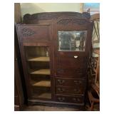 Antique Secretary Bookcase Cabinet