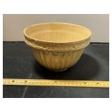 Yellow Embossed Pottery Mixing Bowl