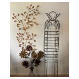 Metal Floral Wall Art And Trellis Decor