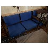2 Blue Upholstered Waiting Room Chairs