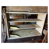 Painted Yellow Wood Shelf Unit