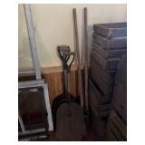 3 Shovels And Post Hole Digger