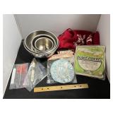 Kitchen Mixing Bowls And Bowl Covers Lot
