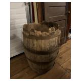 Primitive Wood Barrel Tub