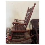 Wood Spindle Back Rocking Chair