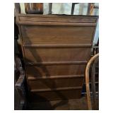 Vintage 5 Drawer Wood Chest